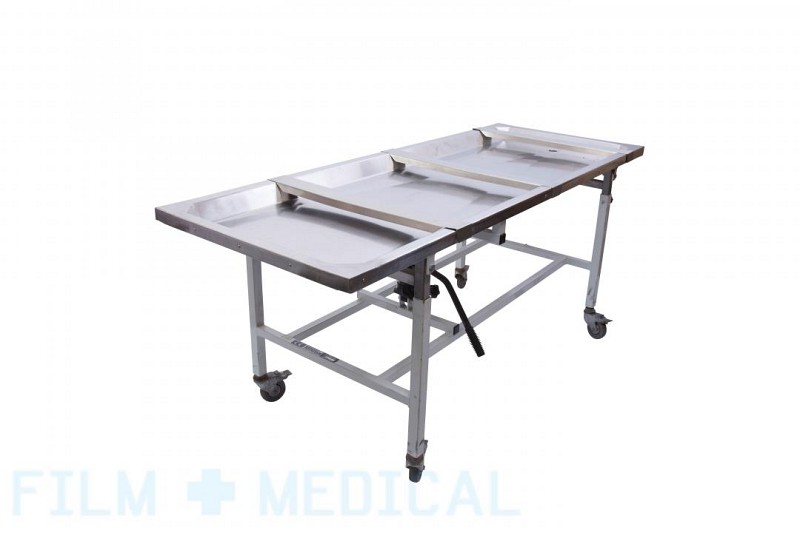 Stainless steel mortuary trolley